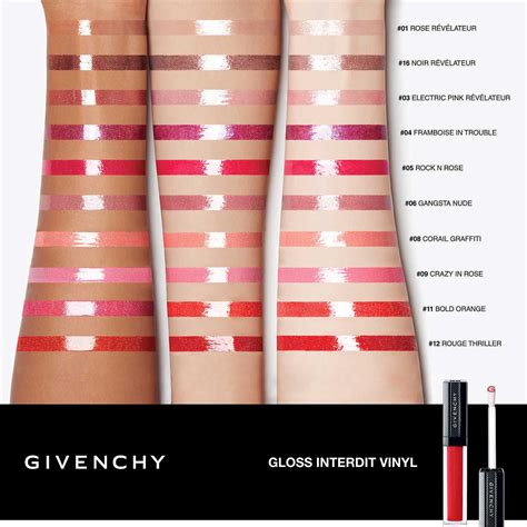 givenchy gloss interdit vinyl stores|givenchy gloss interdit vinyl swatches.